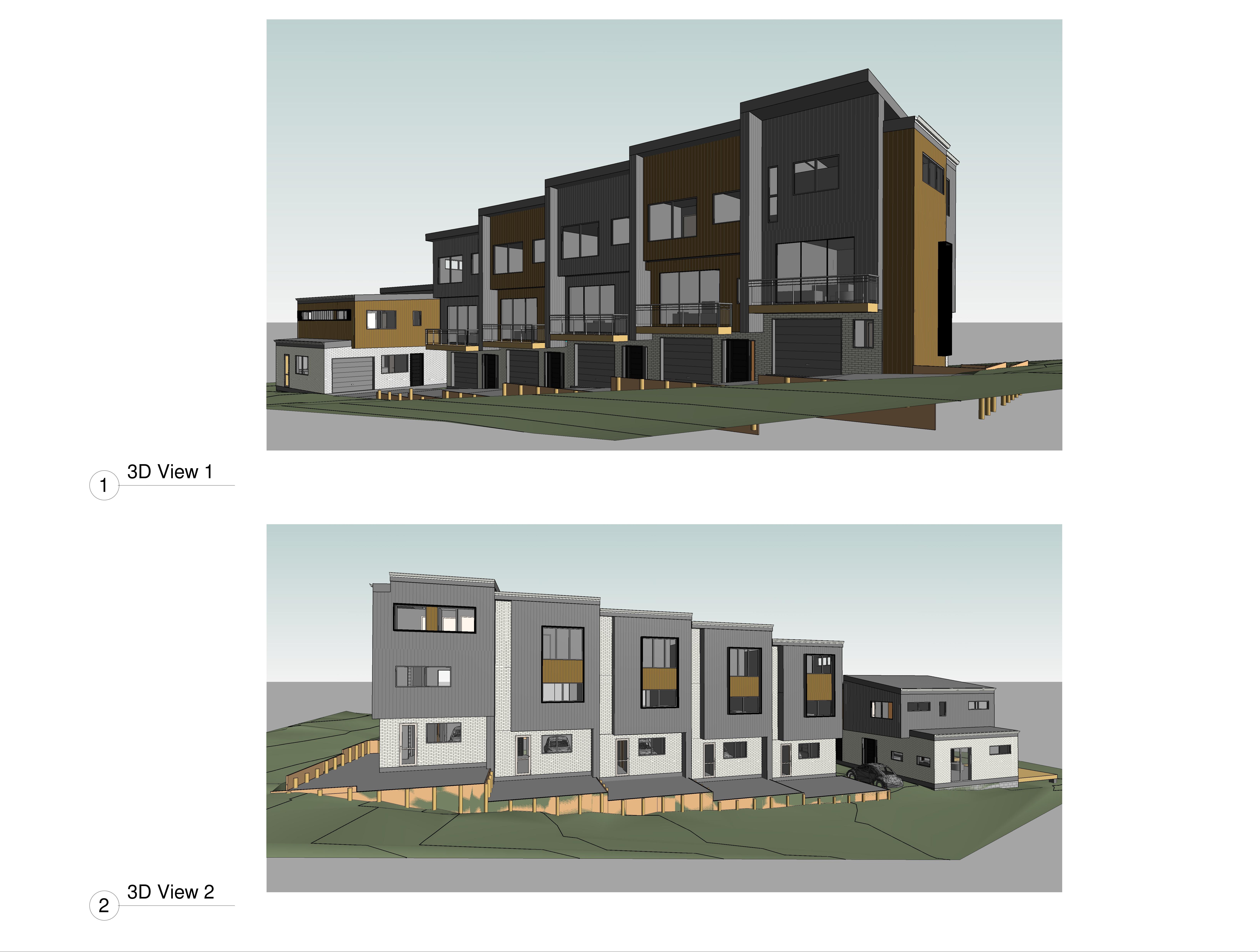 Five Terraced and Duplexes On a Sloppy Site
