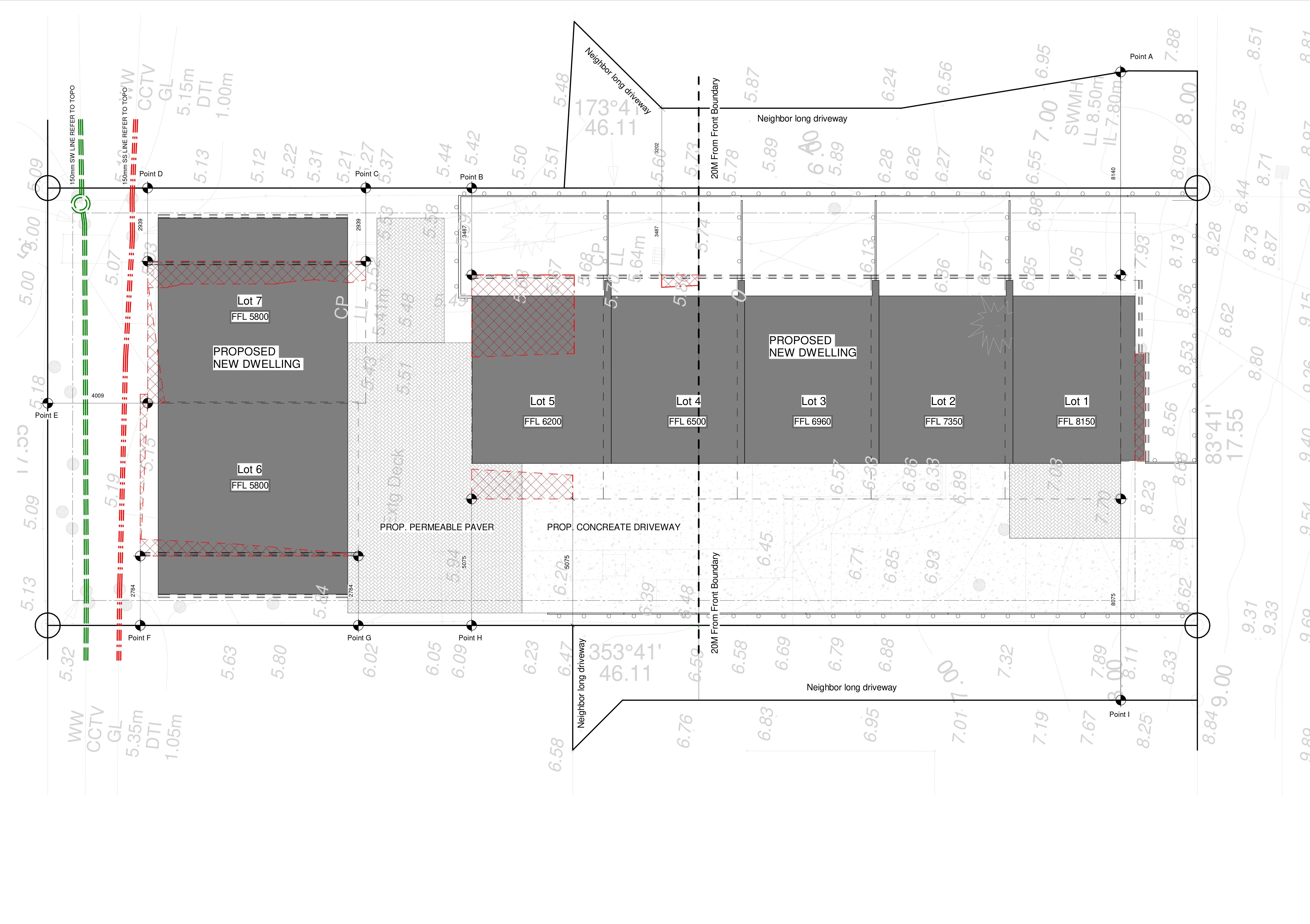Five Terraced and Duplexes On a Sloppy Site